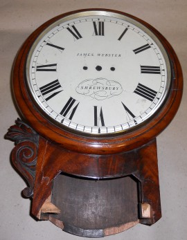 Twin Fusee Wall Clock during restoration